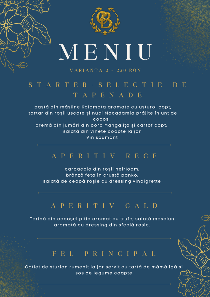 meniu conacul buzdugan serata iluziva