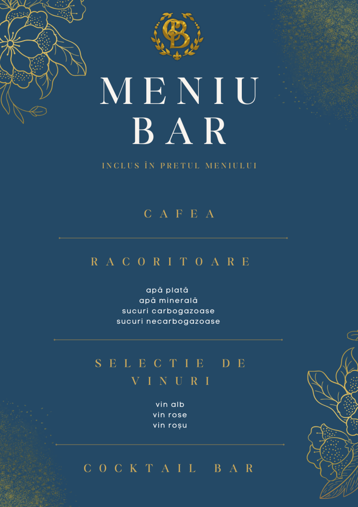 meniu bar Conacul Buzdugan Serata Iluziva