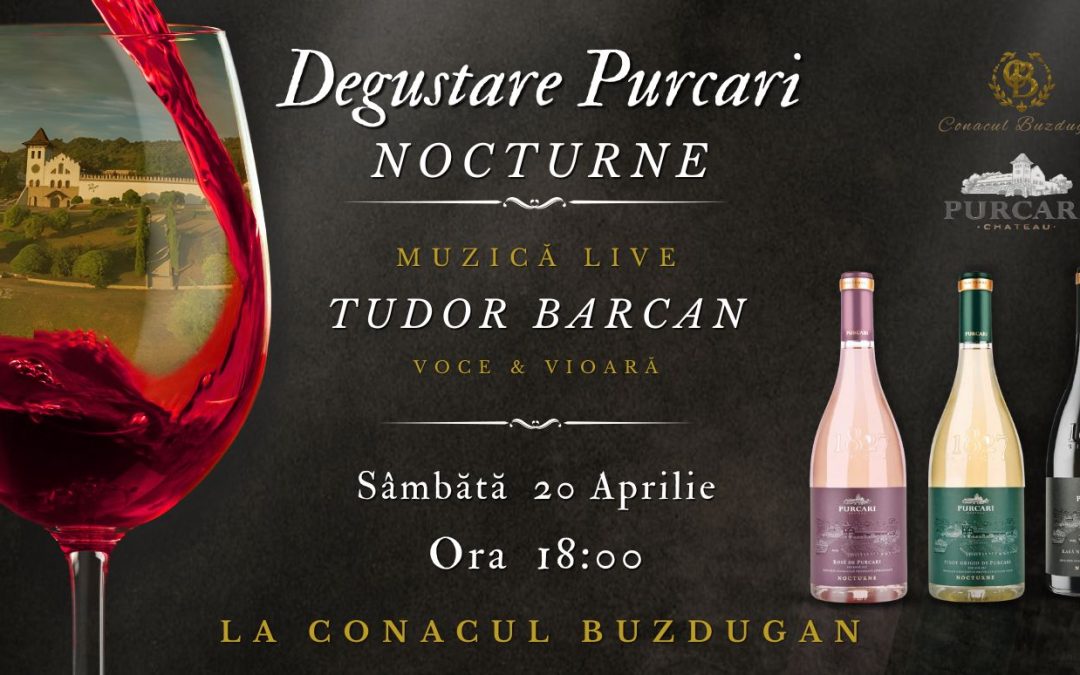 Degustare de vin Purcari Nocturne la Conacul Buzdugan